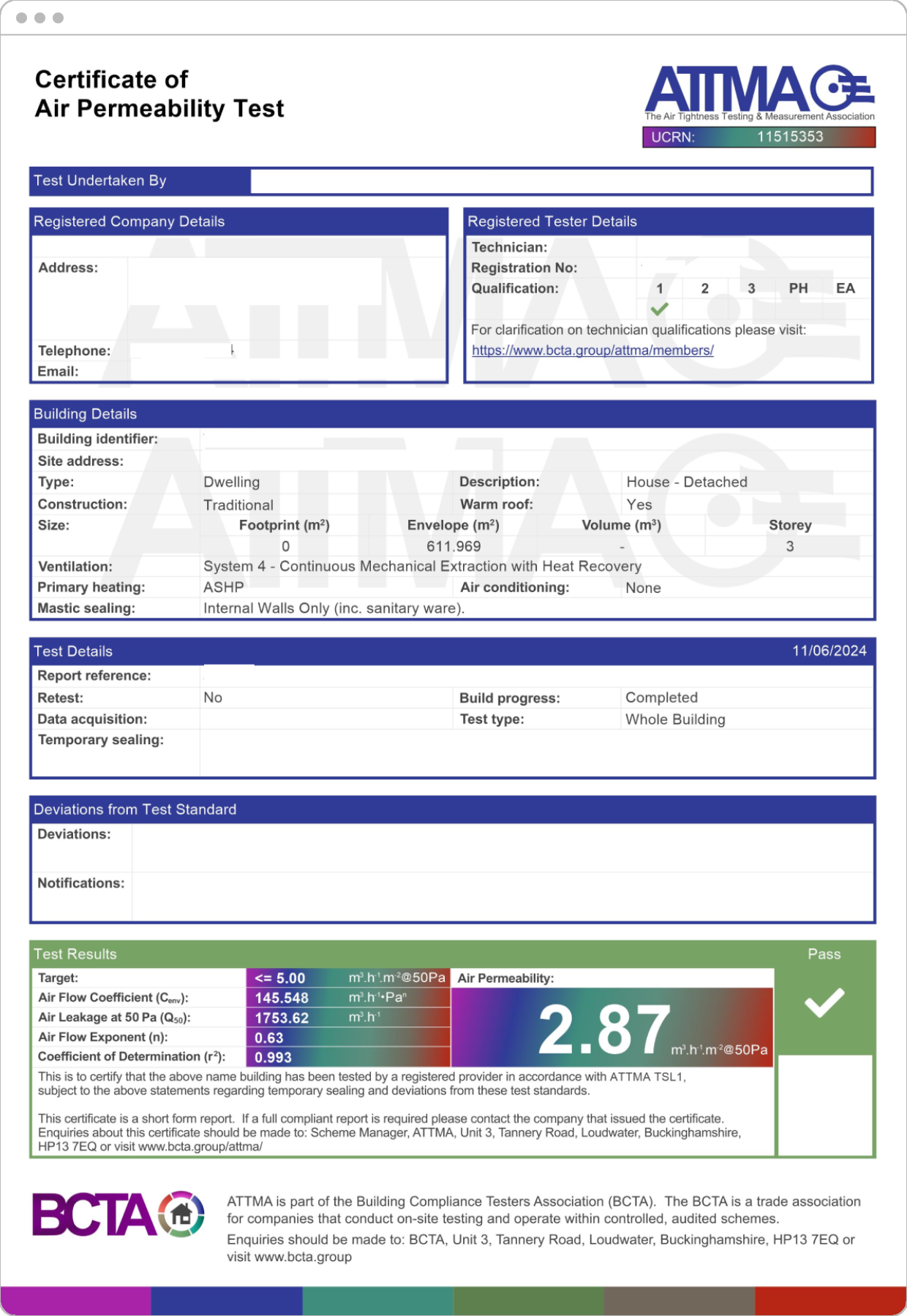 What do I get with an Air Permeability Test