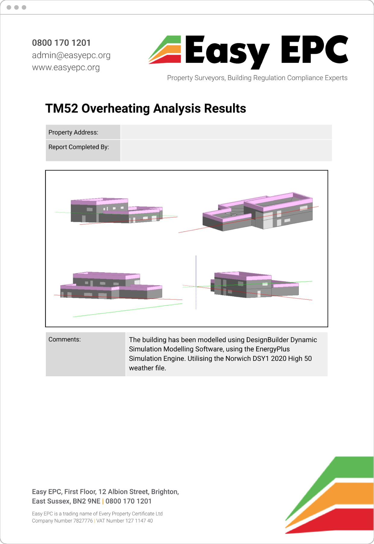 What do I get with a TM52 Overheating Calculation