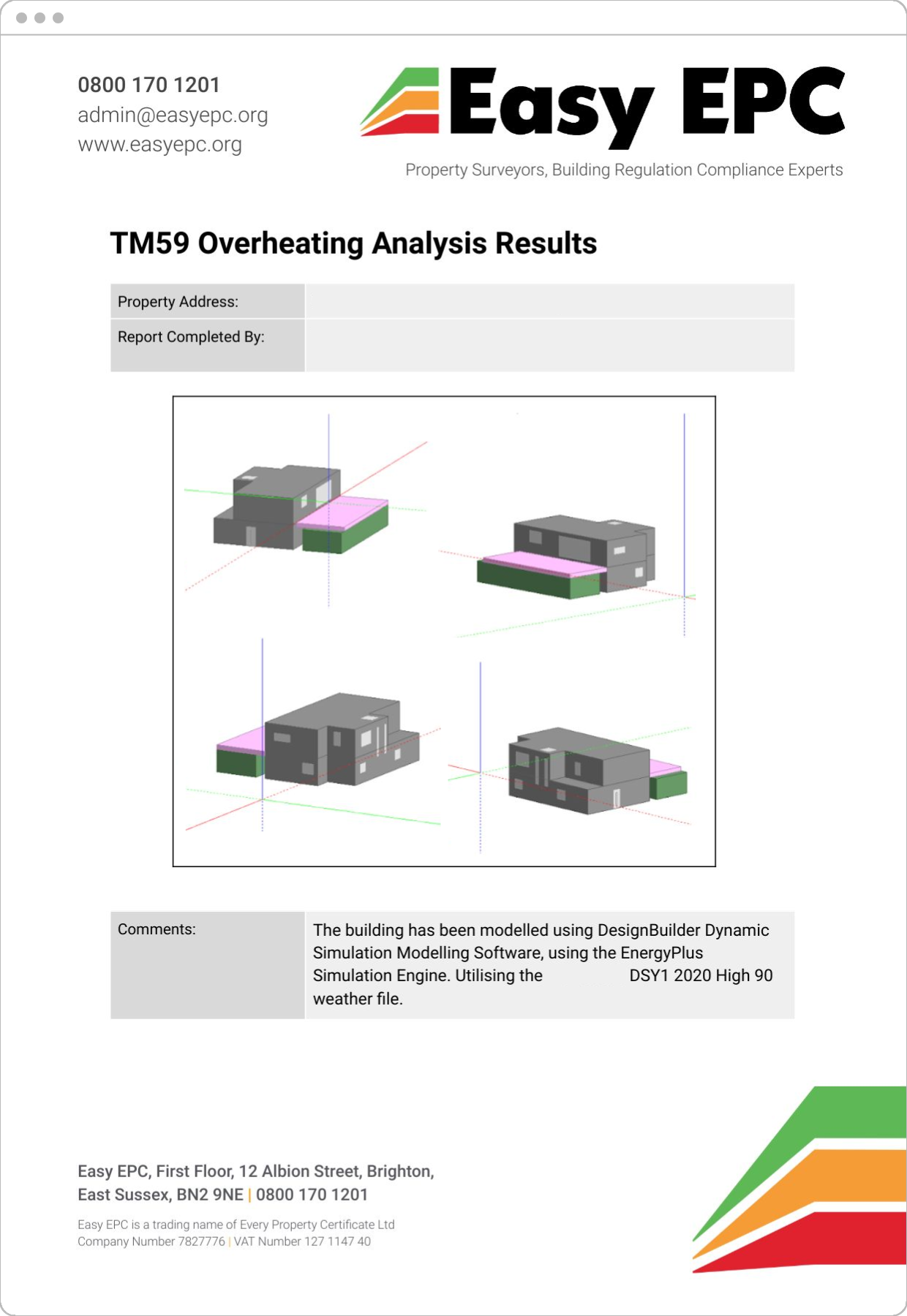 What I get with TM59 Overheating Calculations